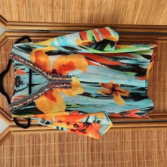 Woman's Peek a Boo Sheer Blouse - Picture 1 of 4